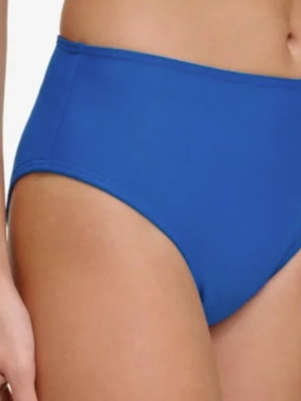 DKNY NWT Bikini Bottom Blue High Waist Tummy Compression